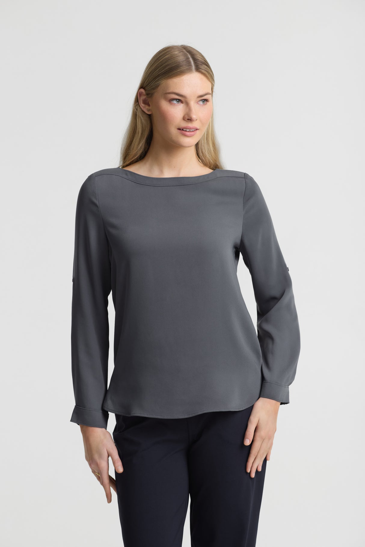 Madison Womens Boatneck Blouse