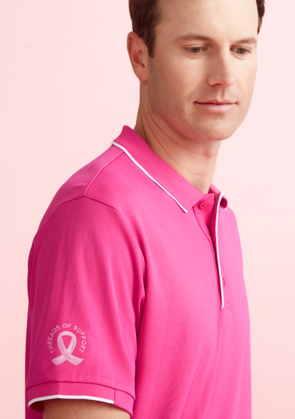 Mens Pink S/S Polo Pink XS