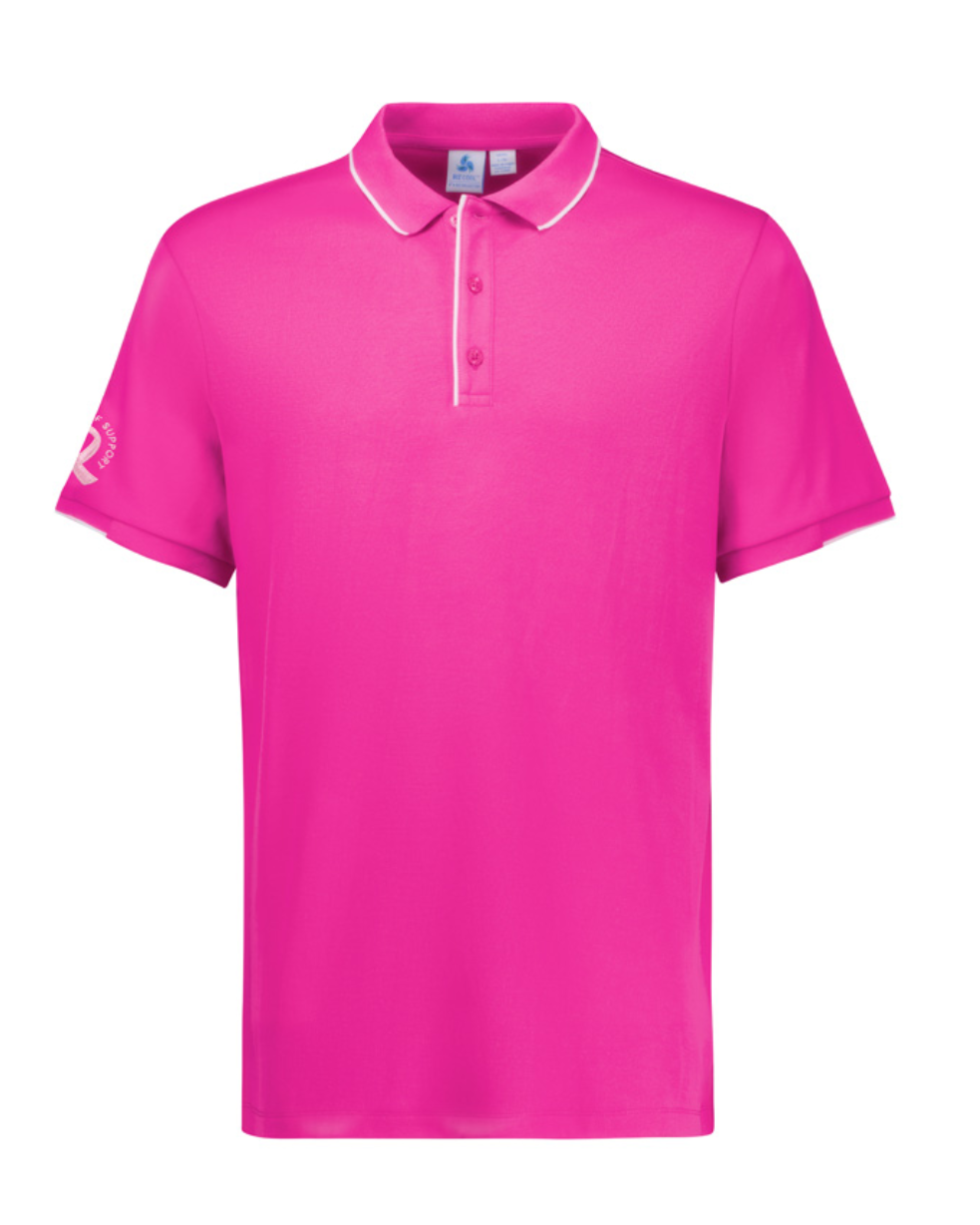 Mens Pink S/S Polo Pink XS