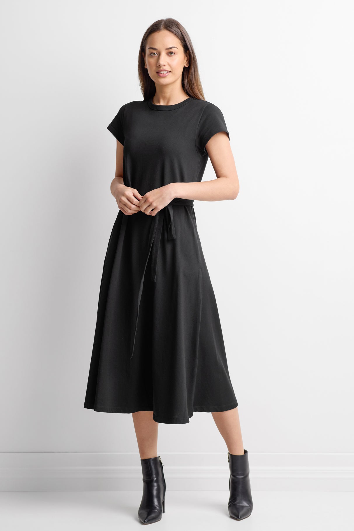 Grace T-Shirt Midi Dress Black 6