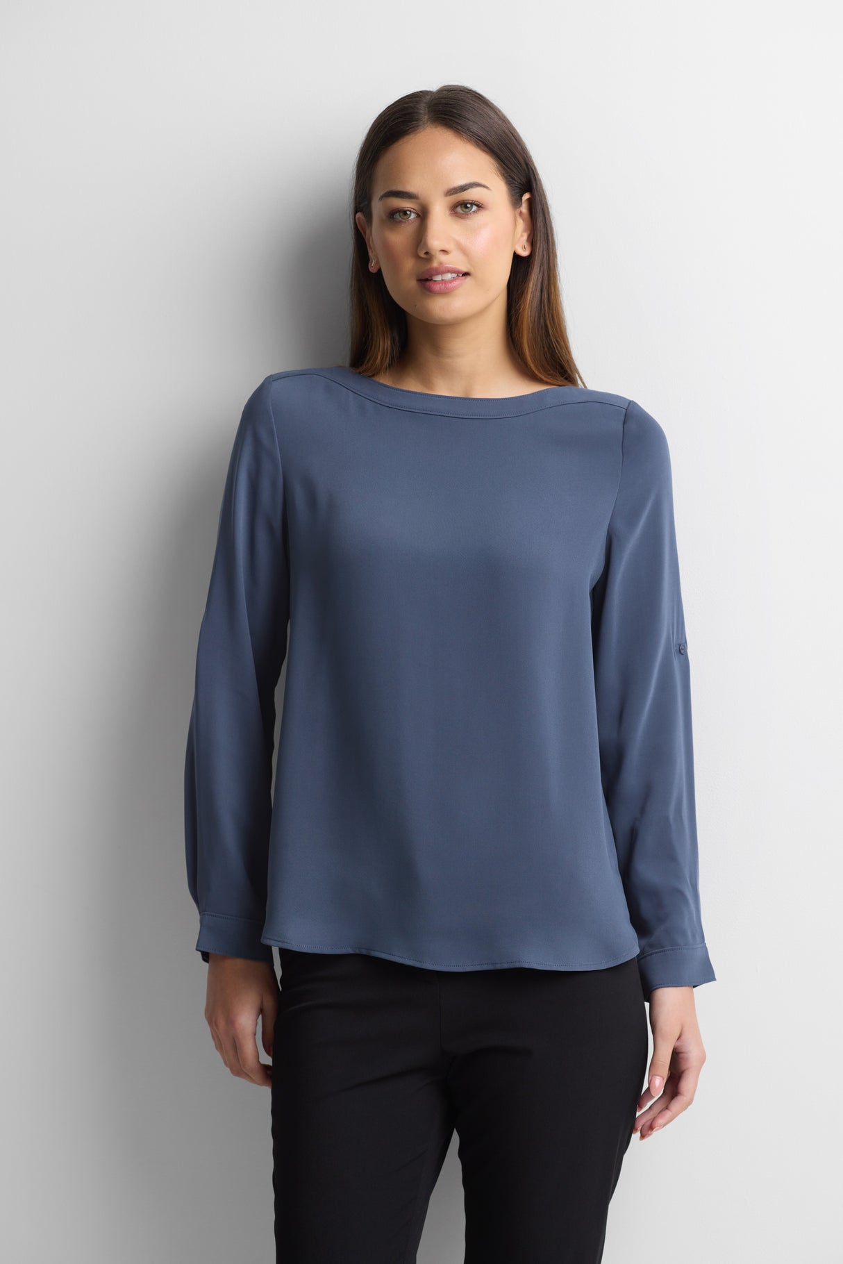 Madison Womens Boatneck Blouse
