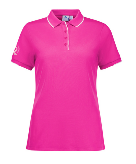 Womens Pink S/S Polo Pink
