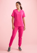 Pink Ribbon Jogger Scrub Pant Pink