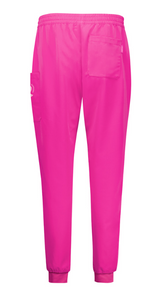 Pink Ribbon Jogger Scrub Pant Pink